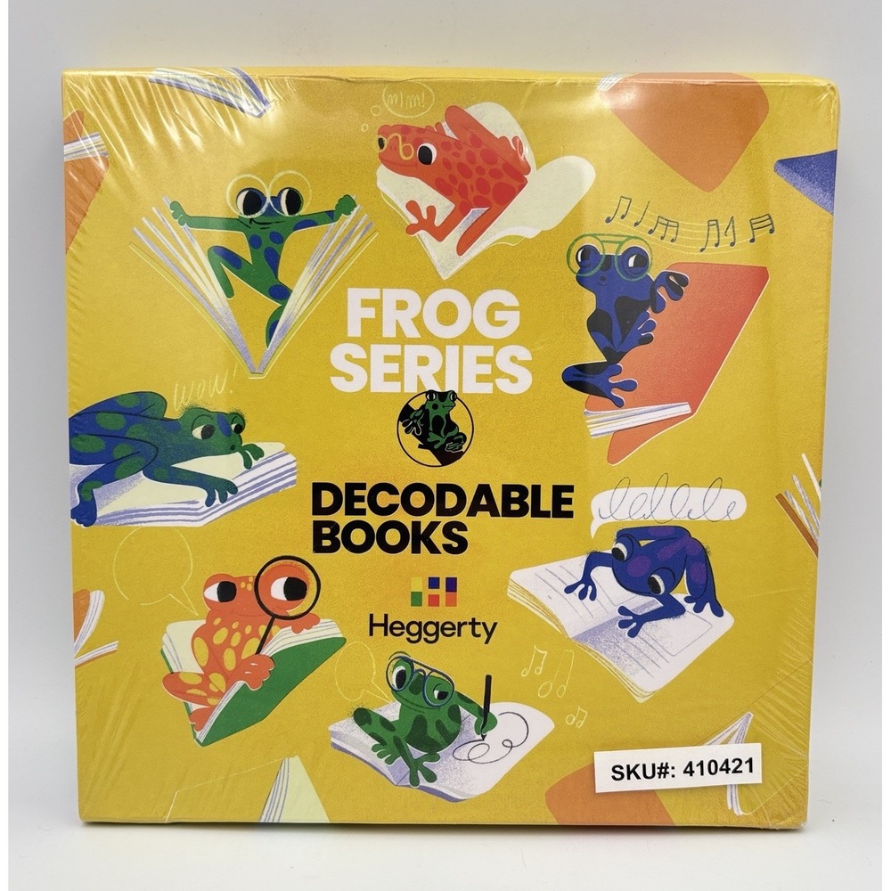 New Sealed Set Of  8 Heggerty Decodable Books: Frog Series Grade 1 SKU #410421-H